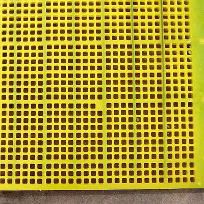 Panneaux d'écran en polyuréthane moulé à ciel ouvert, résistant à l'usure, 600x600mm WS 85, Installation de boulons pour la déshydratation du cuivre